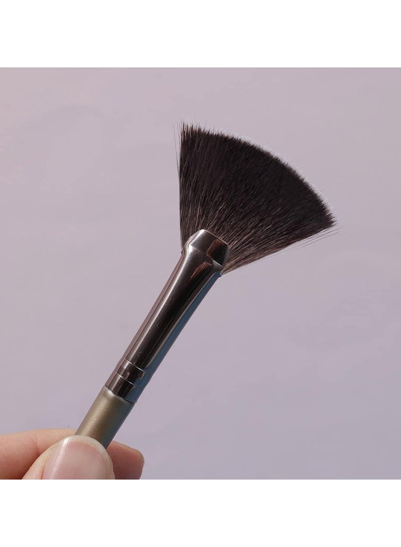 Miniso Makeup Brush Set Premium Soft Eye Shadow Powder Eyebrow Concealer Brush Golden 12Pcs - Image 5