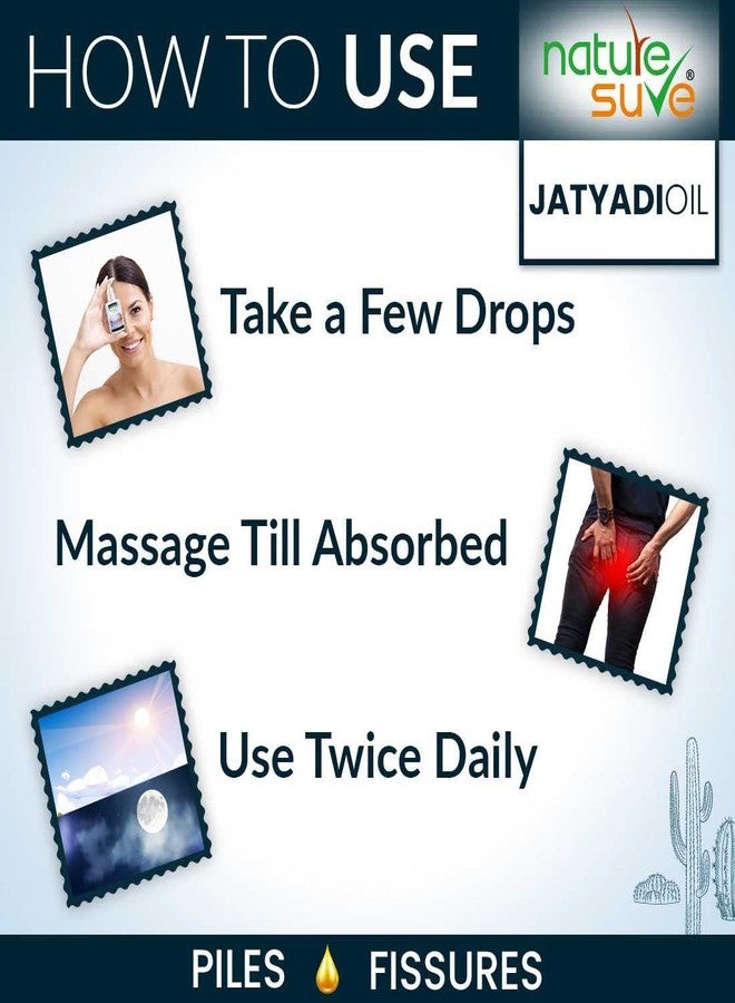 Nature Sure Jatyadi Oil for Piles and Fissures in Men & Women - 30ml - Image 3