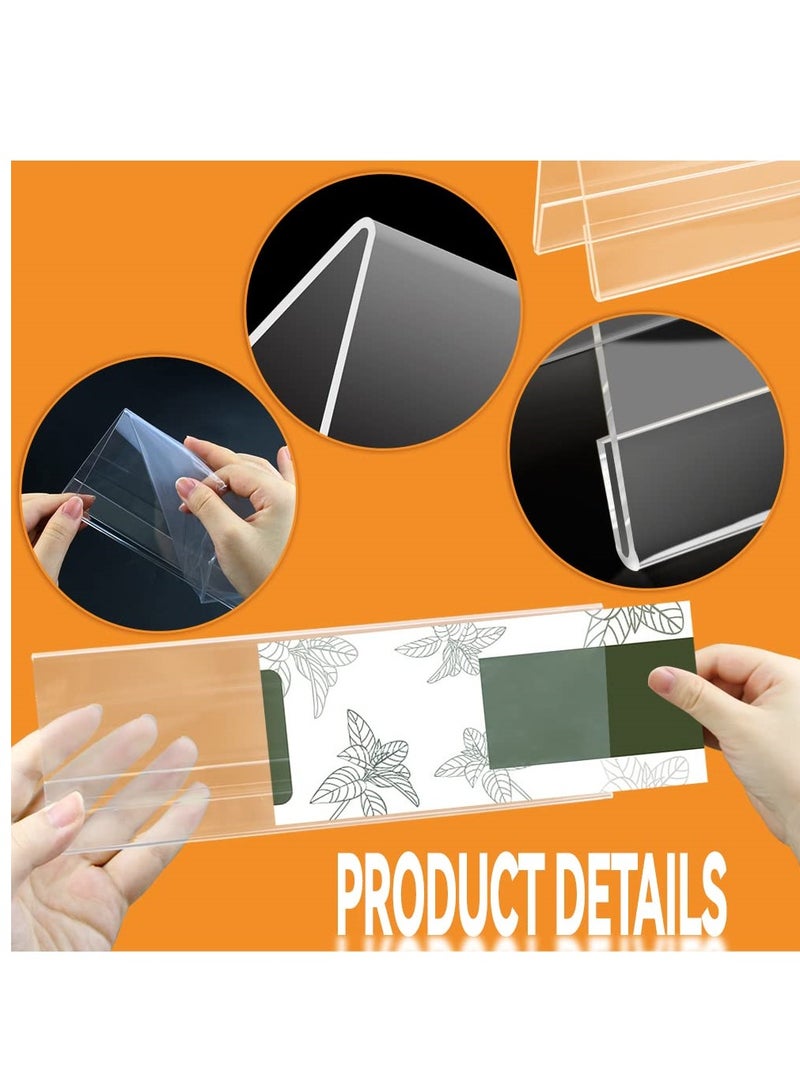 KASTWAVE Acrylic Name Plate, 10 Pack Plastic Name Tents Table Number Holders, Food Price Label Display Desk Nameplates for Classroom Office Meeting Restaurant Menu (4" x 8.2", V-Shaped) - Image 3