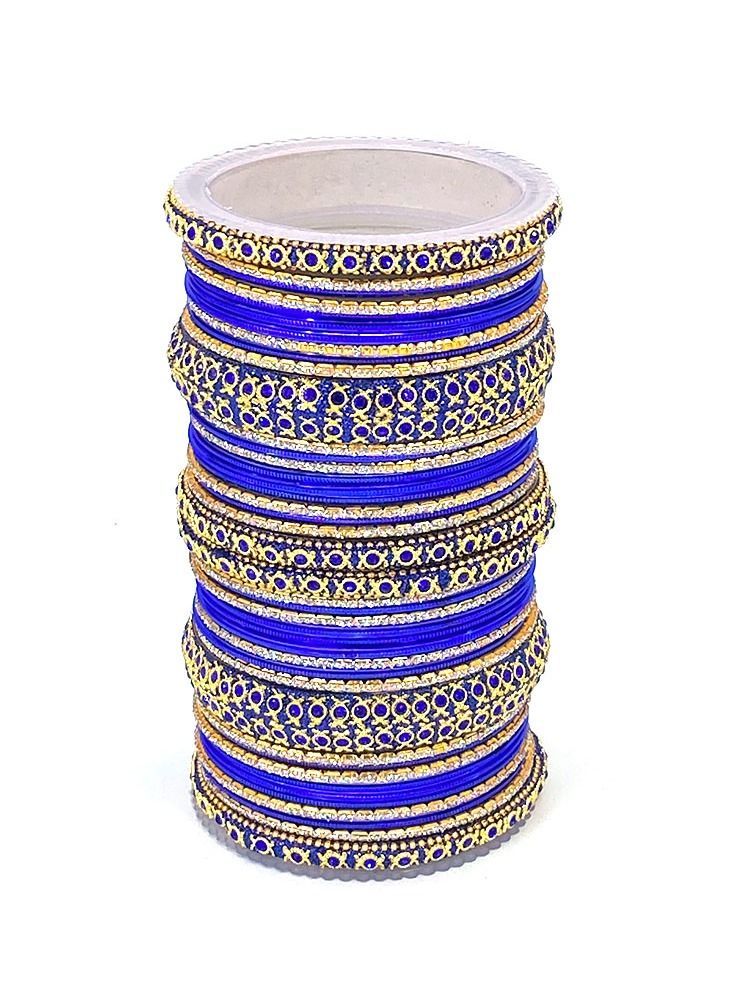 GOHONA Colorful Bangle Collection Beautifully Designed Indian Bollywood Style Alloy Metal Bangles for Kids Teenagers and Women - Image 1