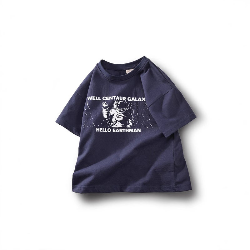 Children'S Wear 2022 Boys' Short-Sleeved T-Shirt Pure Cotton Neutral Loose Shoulder-Drop Children'S Middle And Big Children'S Pure Cotton T-Shirt - Image 3