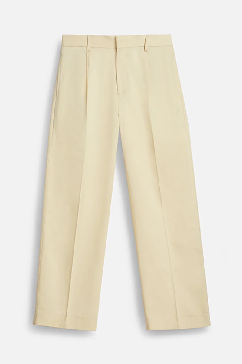 Snitch Cream Mediterranean Mosaic Luxe Pleated Trousers for Men | Best Price UAE