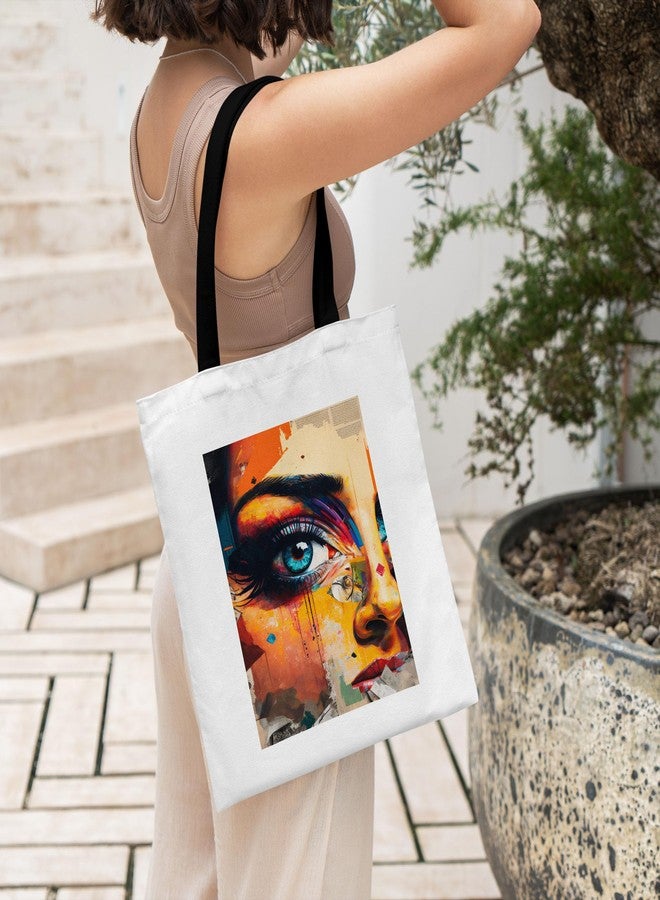 TrendoPrint Shopping/Grocery Bag, Multi-Purpose Bag, Sturdy Canvas Bag With 15Kgs Capacity Tote Bag For Women, College Bag For Girls (BTBN48) - Image 4