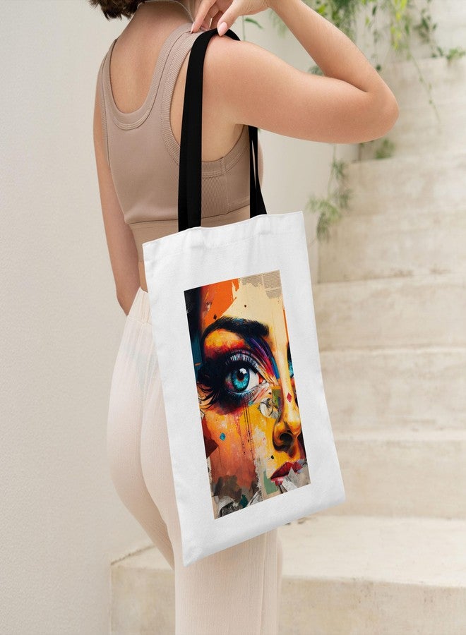 TrendoPrint Shopping/Grocery Bag, Multi-Purpose Bag, Sturdy Canvas Bag With 15Kgs Capacity Tote Bag For Women, College Bag For Girls (BTBN48) - Image 3