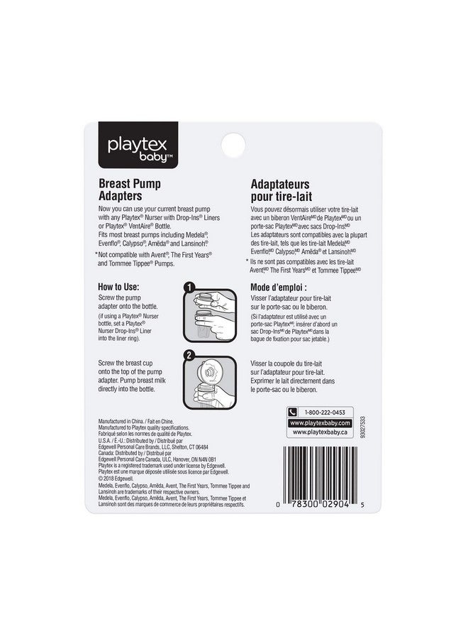 Playtex Baby Breast Pump Adapters, 2 Count