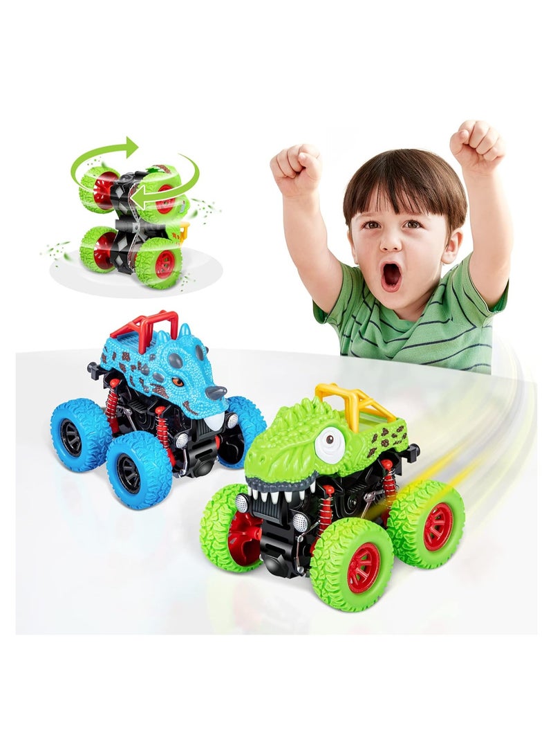 Dinosaur Toys for 2 3 4 5 Year Old Boys - Monster Truck Toys for Toddlers Boys Ages 2-4-6 - Push and Go Cars Dinosaur Toys for Kids 3-5 Year Old Boy Birthday Gifts - Image 1