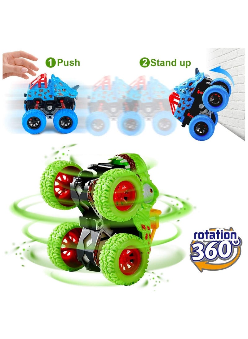 Dinosaur Toys for 2 3 4 5 Year Old Boys - Monster Truck Toys for Toddlers Boys Ages 2-4-6 - Push and Go Cars Dinosaur Toys for Kids 3-5 Year Old Boy Birthday Gifts - Image 2