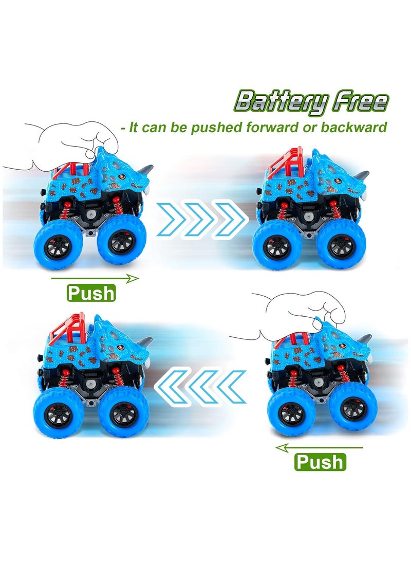 Dinosaur Toys for 2 3 4 5 Year Old Boys - Monster Truck Toys for Toddlers Boys Ages 2-4-6 - Push and Go Cars Dinosaur Toys for Kids 3-5 Year Old Boy Birthday Gifts - Image 3