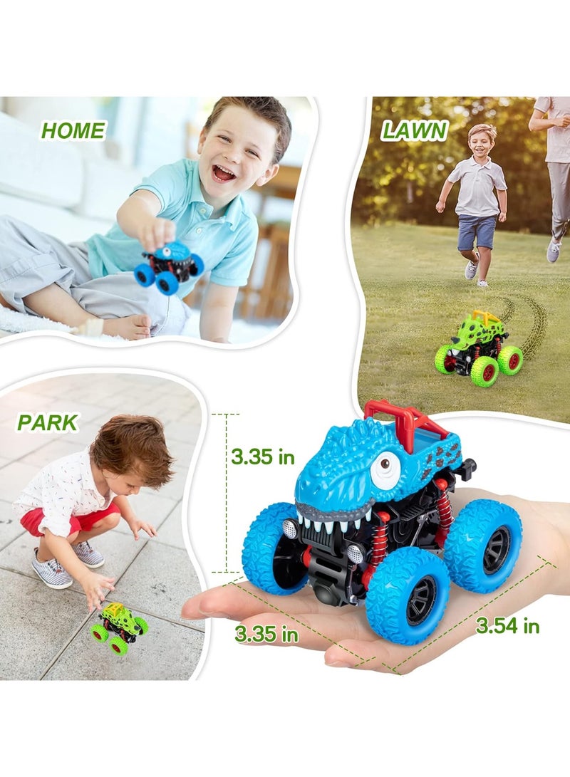 Dinosaur Toys for 2 3 4 5 Year Old Boys - Monster Truck Toys for Toddlers Boys Ages 2-4-6 - Push and Go Cars Dinosaur Toys for Kids 3-5 Year Old Boy Birthday Gifts - Image 5