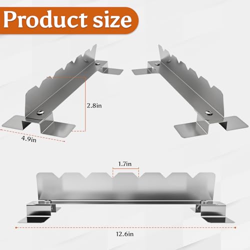 YUJIASH 2 Pack Stainless Steel Skewer Rack Anti Tip Skewer Holder Set with Reinforced Base for BBQ Kabob Grilling Accessories - Image 3