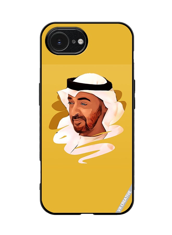 غطاء حماية لجهاز آبل آيفون 16e بتصميم الشيخ محمد بن زايد آل نهيان متعدد الألوان