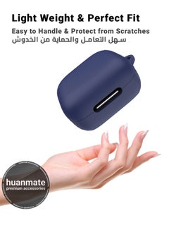 huanmate Anker SoundCore R50i NC Silicone Case Cover - Dark Blue - Made with Soft Silicone, Lightweight & Durable - Stylish Design, Accurate Cut-outs, Easy Installation & Removal  - Image 3