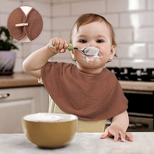 Lulu moon lulumoon Muslin Burp Cloths for Babies: 100% Soft Cotton Large Burping Cloths - Neutral Baby Burp Rags for Boy and Girl - Absorbent Burp Cloth for Spit-Ups 6 Pack - Image 5