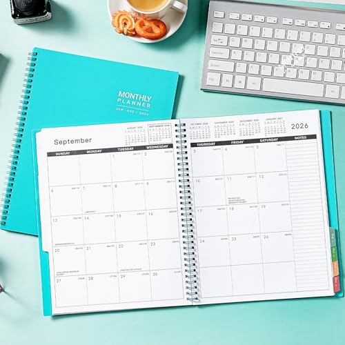 Tersus 2026 Monthly Planner - January 2026 - December 2026, 12 Months Planner Calendar 2026, 9" x 11", Colorful Monthly Tabs, Suitable for School & Work - Image 2