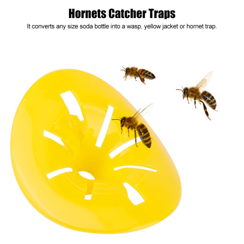 Wasp Catcher: 1-Pack Quality Plastic Reusable Hornet Trap - Chemical-Free No Clean-Up Outdoor Trap for Patio Picnics Camp-Sites - Image 2