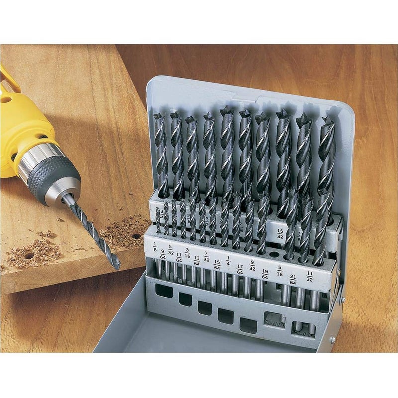 Steelex D1034 Deluxe Brad Point Bit Set, 25-Piece - Image 2