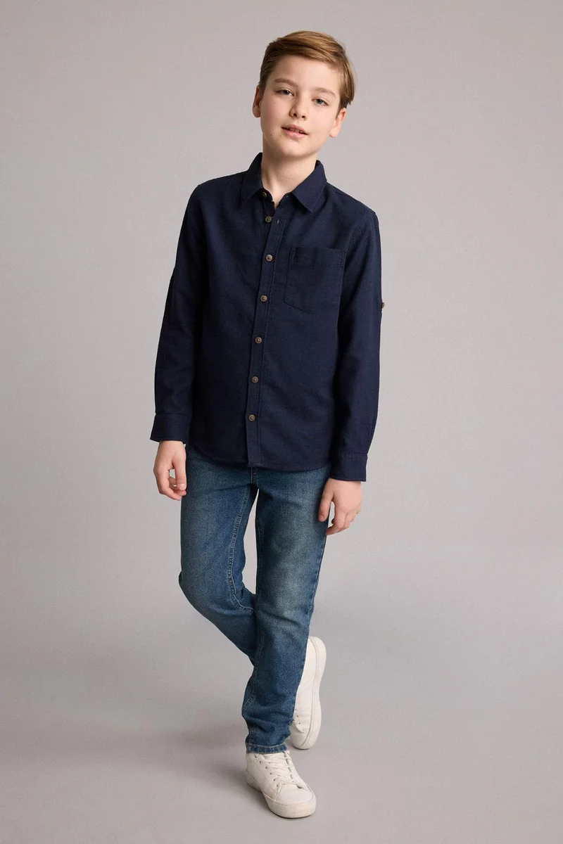 ديفاكتو Boy Regular Fit Long Sleeve Shirt