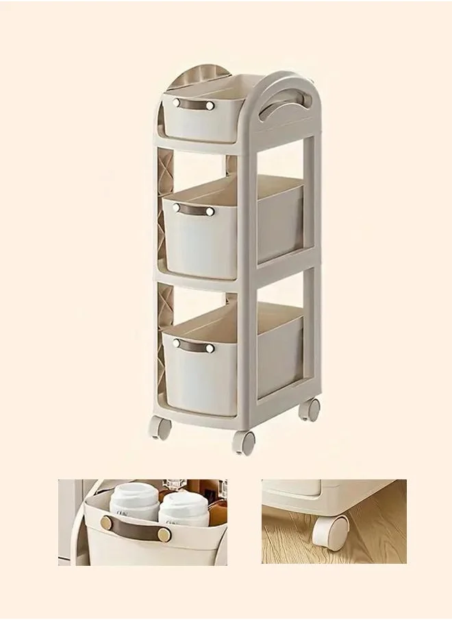 كويزيرا 3 LAYER  ROLLING ORGANISER WITH DRAWERS AND WHEELS