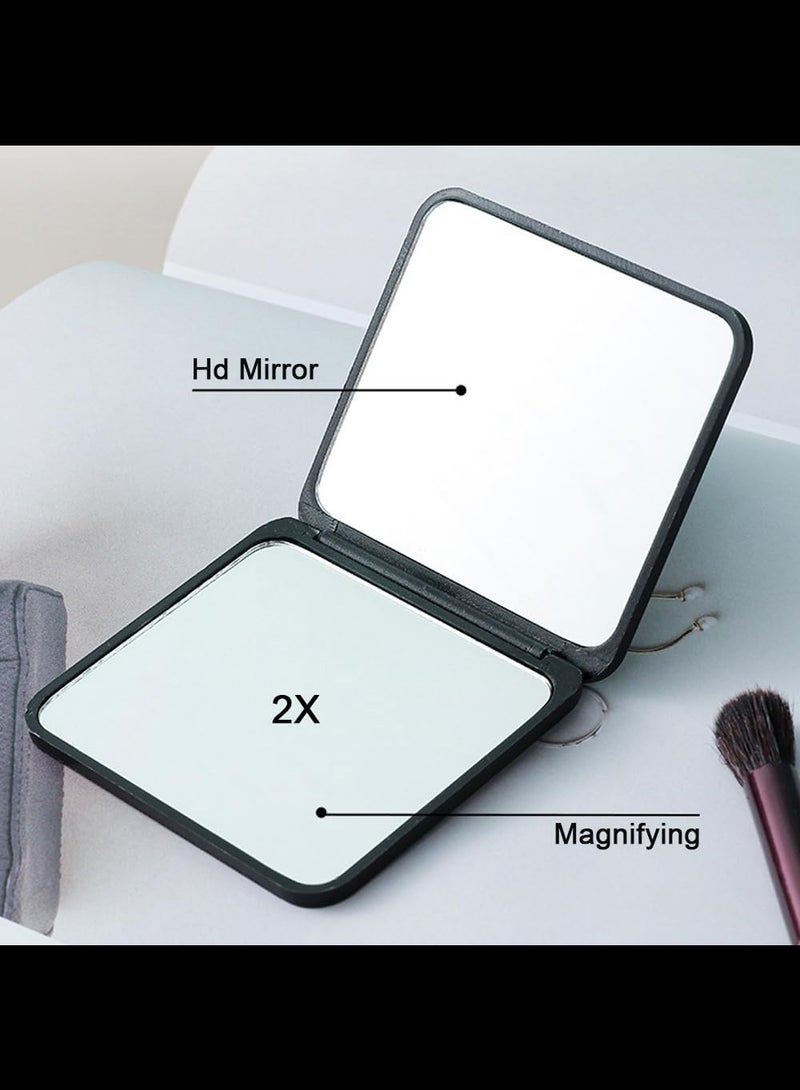 4 Pack Makeup Mirror with 2X Magnification, Plastic Double Sided Magnifying Mirro - Image 4