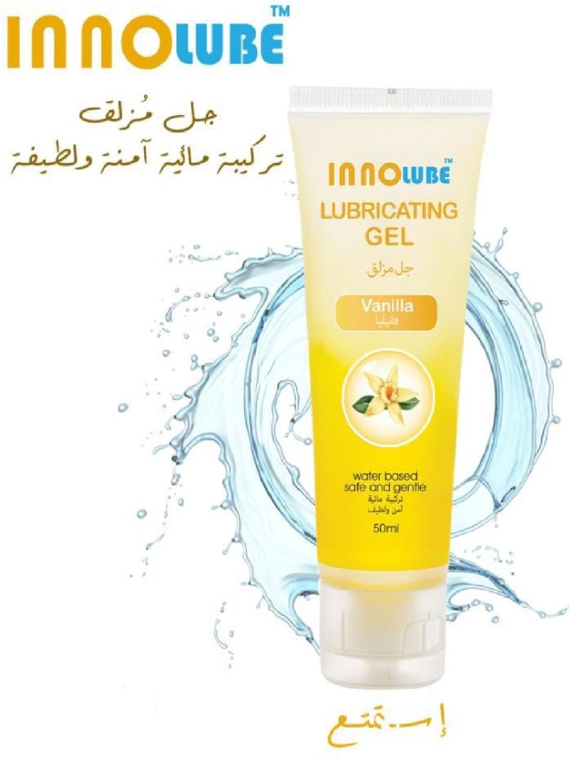 InnoLube Lubricating Gel Vanilla Water Based Safe And Gentle 50 ml  - Image 2