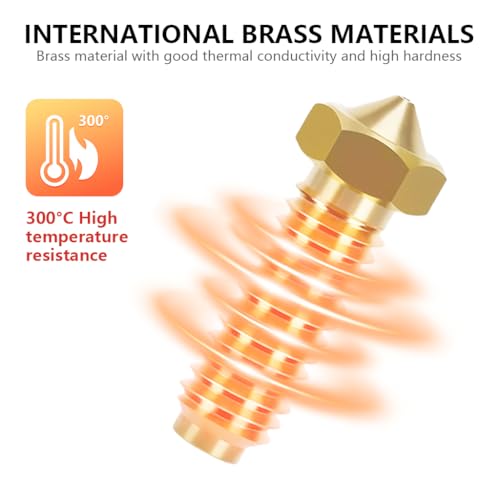 Serplex® 0.4mm Brass Nozzles for 3D Printer, Compatible with Kobra 2 Neo, Hotend Extruder Nozzle Tips for Kobra 3 Pro/Plus, High Thermal Conductivity Replacement Parts for Smooth Filament Extrusion - Image 4
