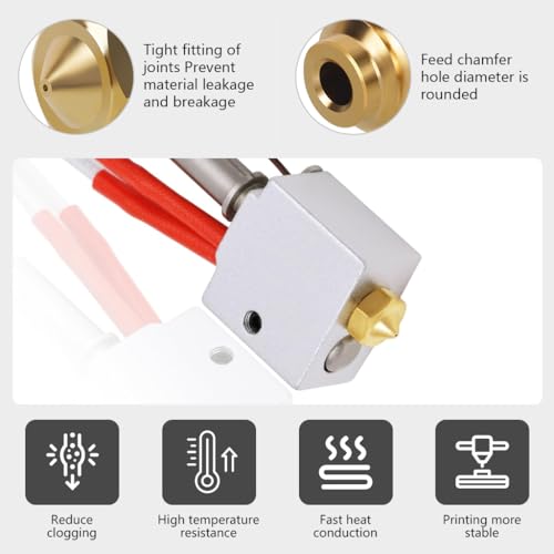Serplex® 0.4mm Brass Nozzles for 3D Printer, Compatible with Kobra 2 Neo, Hotend Extruder Nozzle Tips for Kobra 3 Pro/Plus, High Thermal Conductivity Replacement Parts for Smooth Filament Extrusion - Image 5