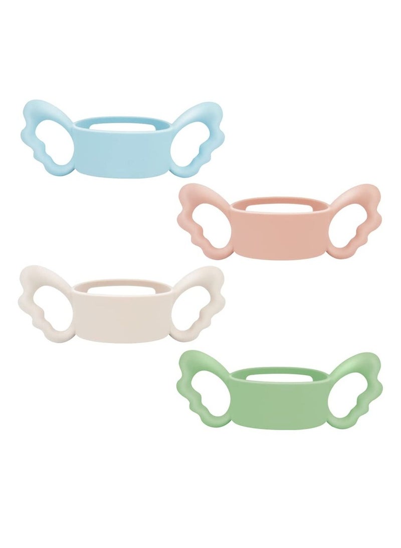KASTWAVE Baby Bottle Handles, Silicone WideNeck Handle for NUK/ Avent/ Dr Browns/ Hegen Bottle and Other Dia 67cm WideNeck Baby Bottle, for Baby Gripping (4 Pack) - Image 1