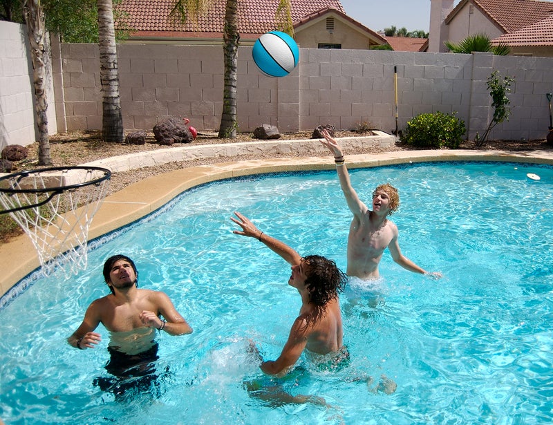 Botabee Official Size Pool Basketball - 9.4" Diameter, Size 7 Waterproof Basket Ball for The Pool - Textured Grip for in-Water or Outdoor Play - Compatible with Pool Basketball Hoops - White and Blue - Image 5