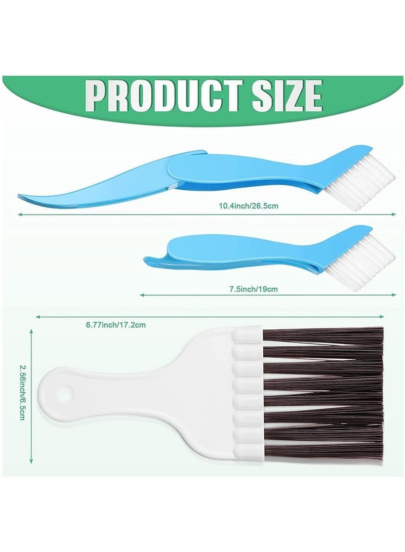 Captaintech Air Conditioner Fin Cleaner Set, 3 Different Fin Comb Condenser Fin Straightener and 2 Different Brush Condenser, Radiator Repair Clean Tool Set, Air Conditioning Cleaning Tools - Image 4