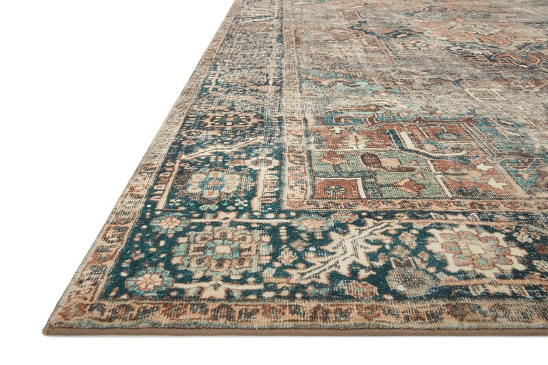 Loloi Margot Collection MAT-02 Terracotta/Lagoon 2'-6" x 11'-6" Runner Rug feat. CloudPile, No-Shed Easy Clean Large Patterned Area Rug for Living Room, Bedroom, Dining Area - Image 3