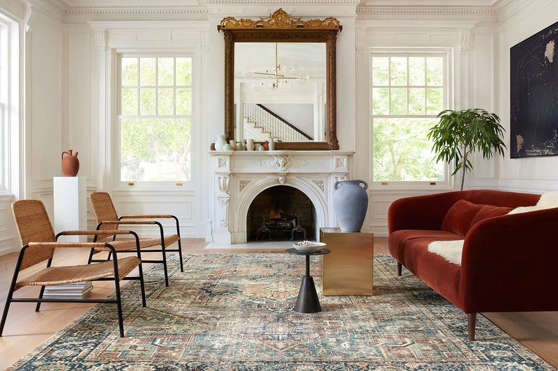 Loloi Margot Collection MAT-02 Terracotta/Lagoon 2'-6" x 11'-6" Runner Rug feat. CloudPile, No-Shed Easy Clean Large Patterned Area Rug for Living Room, Bedroom, Dining Area - Image 4