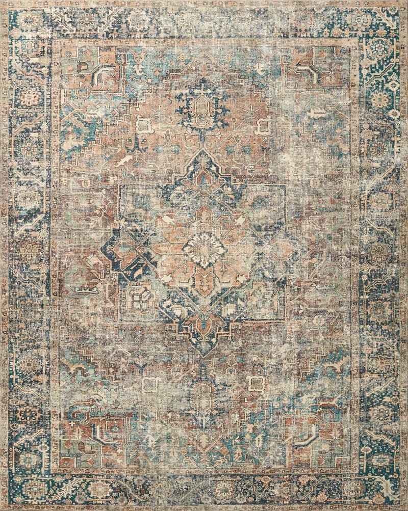Loloi Margot Collection MAT-02 Terracotta/Lagoon 2'-6" x 11'-6" Runner Rug feat. CloudPile, No-Shed Easy Clean Large Patterned Area Rug for Living Room, Bedroom, Dining Area - Image 2