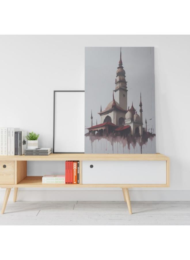 هوم جاليري لوحة مسجد بالفن الإسلامي مطبوعة على قماش جدار الفن 60x40 - Image 1