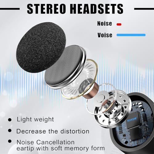 REEYEAR PSVR2 Earbuds Replacement, 3D Audio Crystal Sound Noise Cancellation Gaming Headsets fits for PlayStation VR 2,Black - Image 3