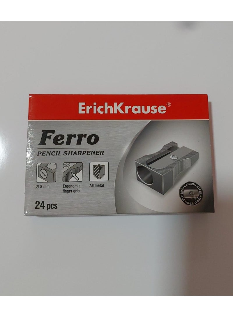 ErichKrause FERRO PENCIL SHARPNER ALMUNIUM 1 HOLE PACK OF 24 PIECE - Image 2