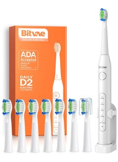 Bitvae Bitvae Electric Toothbrush with 8 Brush Heads, 5 Modes Ultrasonic Electric Toothbrush with Holder for Adults, Travel Rechargeable Toothbrush with Timer, Ultrasonic Toothbrush  - Image 1