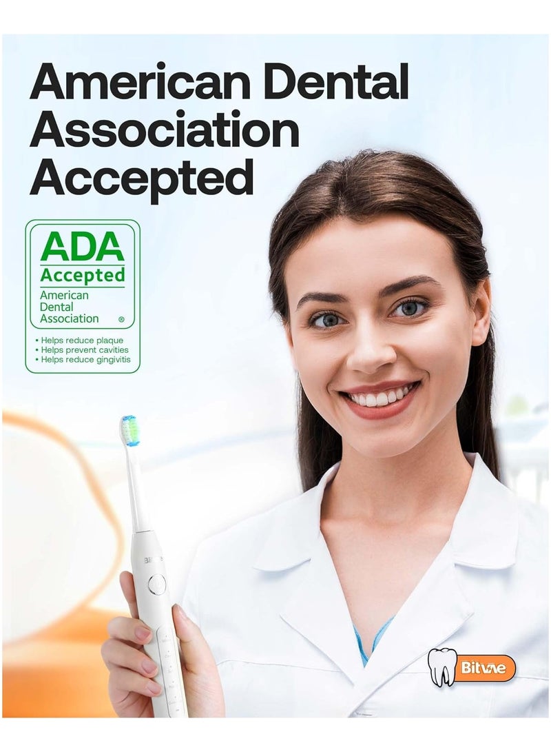 Bitvae Electric Toothbrush with 8 Brush Heads, 5 Modes Ultrasonic Electric Toothbrush with Holder for Adults, Travel Rechargeable Toothbrush with Timer, Ultrasonic Toothbrush - Image 2