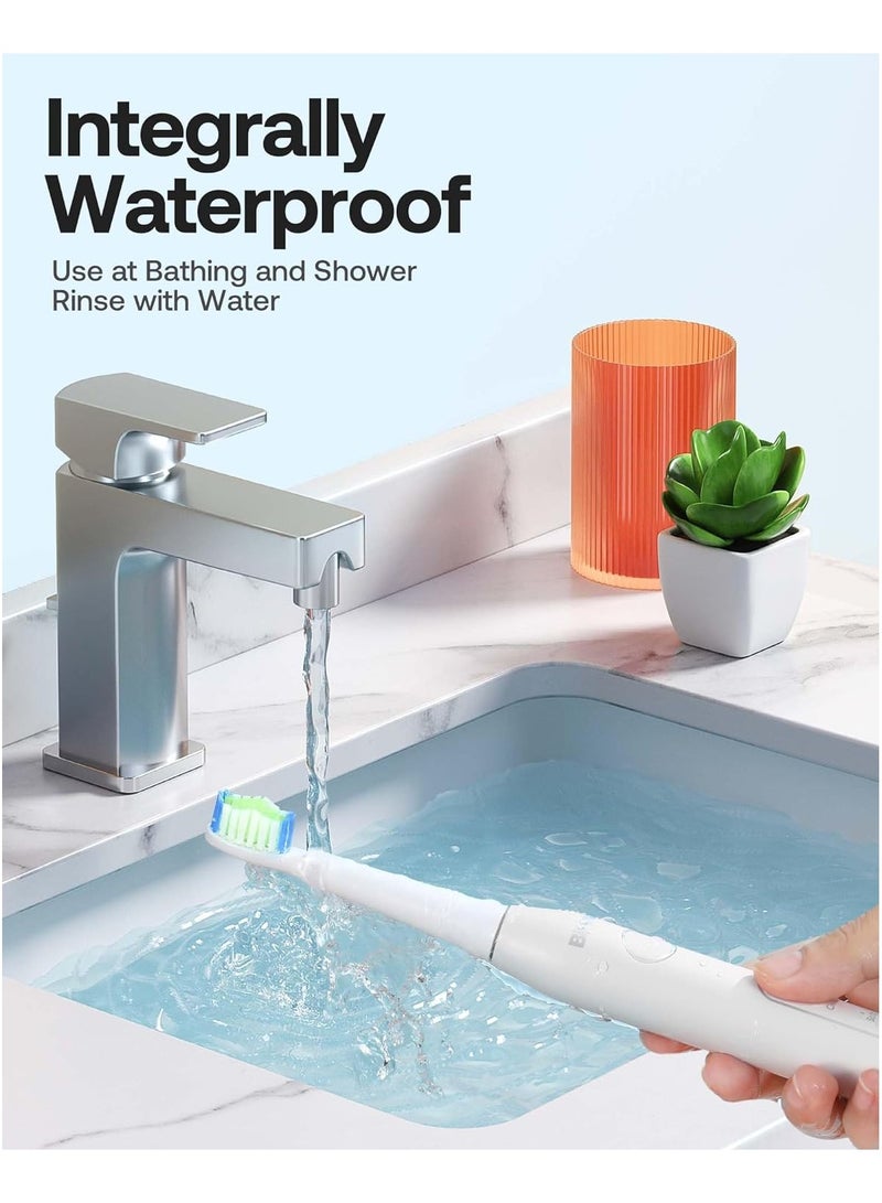 Bitvae Electric Toothbrush with 8 Brush Heads, 5 Modes Ultrasonic Electric Toothbrush with Holder for Adults, Travel Rechargeable Toothbrush with Timer, Ultrasonic Toothbrush - Image 5