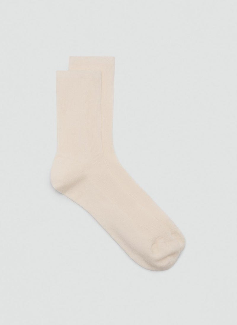 MANGO Ribbed cotton socks - Image 1
