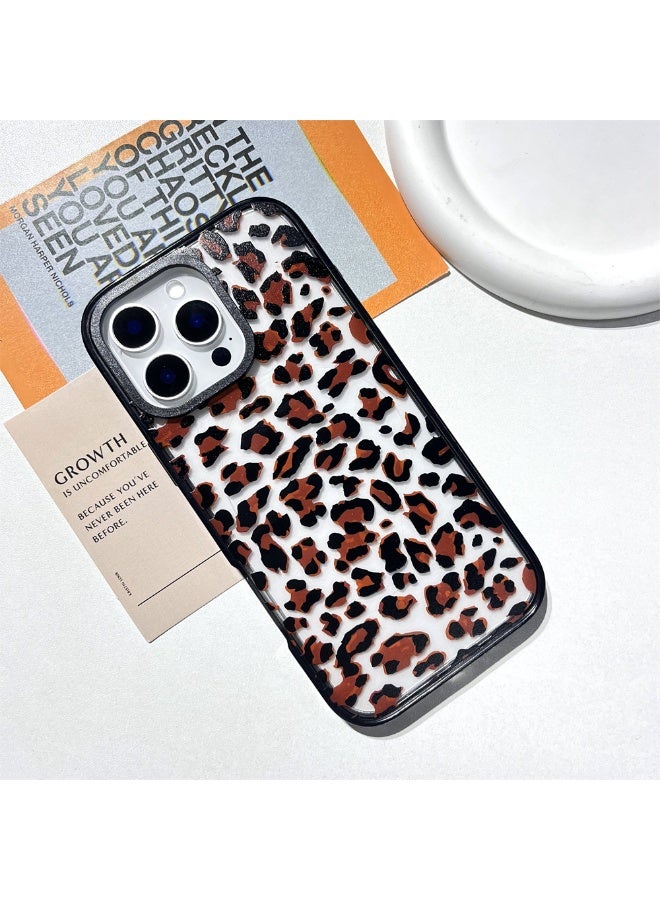NIBEMINENT Sexy Brown Leopard Pattern Protective TPU Case Cover For iPhone 14 Pro Max Clear - Image 1