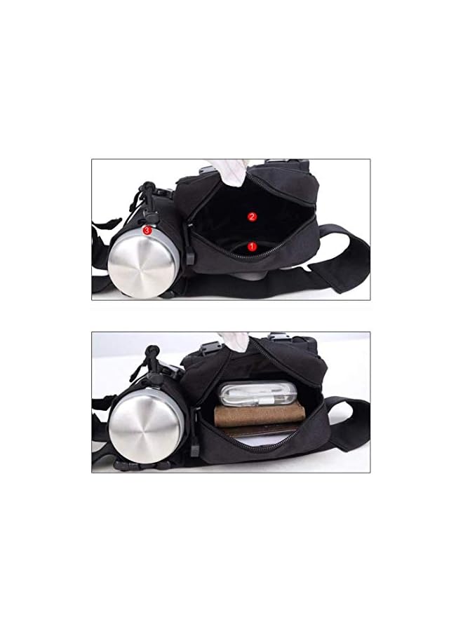 PROMASS promass Waist Bag Sports Waterproof Waist Pack with Water Bottle Pocket Holder Running Belt Pouch Fanny Pack for Hiking Cycling Camping Climbing Travel - Image 2