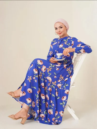 BIG DART BDART Maxi Dress with Patterned and Button Closure