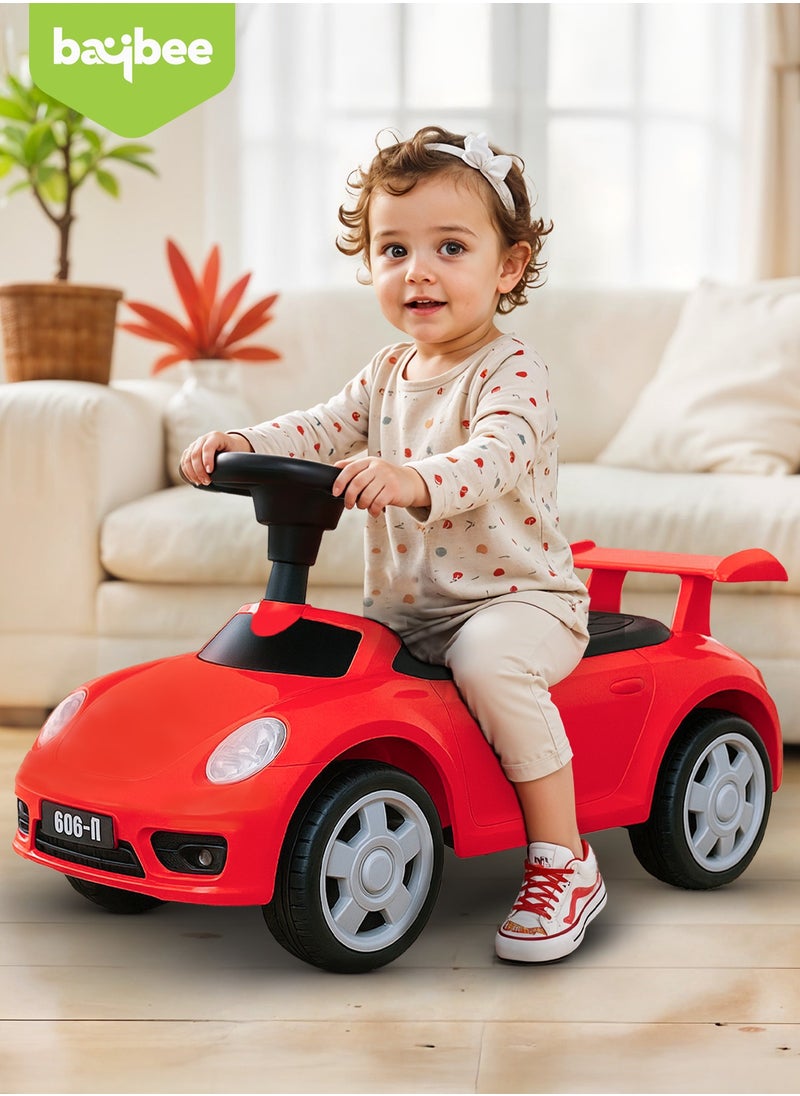 BAYBEE Bruno Baby Ride on Car for Kids, Toddler Ride on Baby Car with Lights, Music, Backrest & Storage Space | Kids Push Car for Baby | Push Ride on Car for Kids Toddlers 1 to 3 Years Boys Girls Red  - Image 5