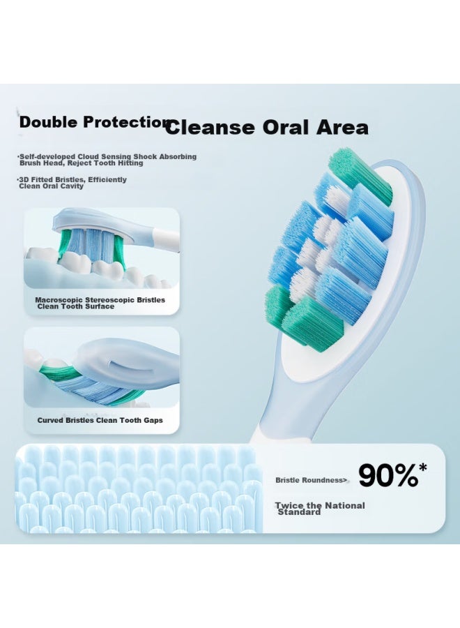 Midea Electric Toothbrush Portable Adult Upgraded Vibration 180-day Long Battery Life Efficient Teeth Cleaning Ym3 Ice Jade Purple Couple Birthday Gift Box For Women And Men - Image 5