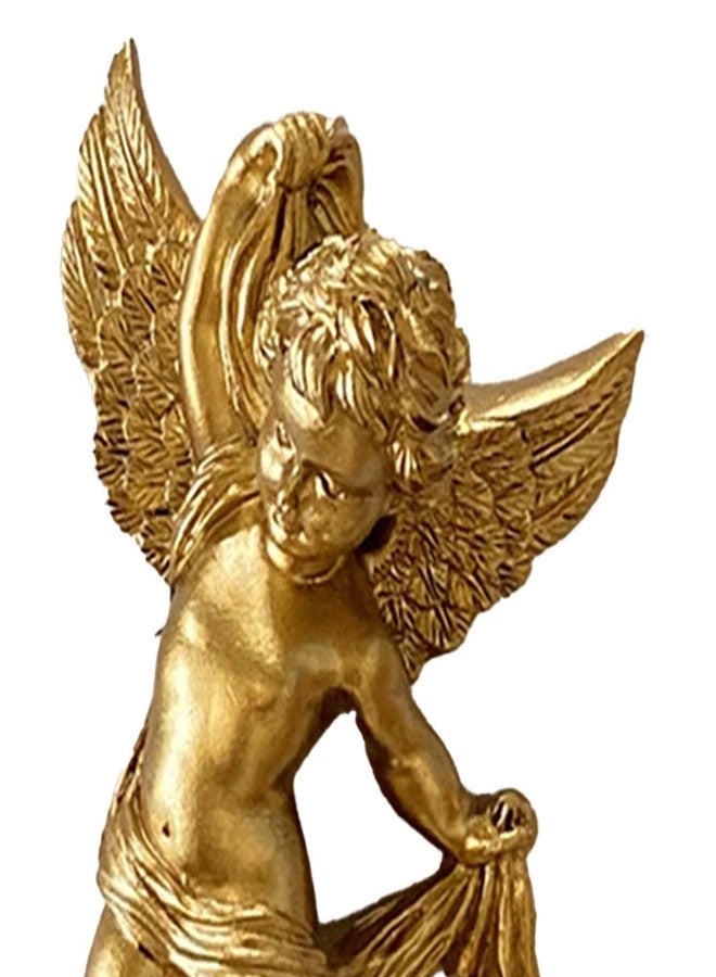 JISADER Set of 2 Resin Angel Cherub Wall Sculptures Angelic Figure Lovely 5.7inch Tall Wall Decoration for Living Room Lightweight - Image 3