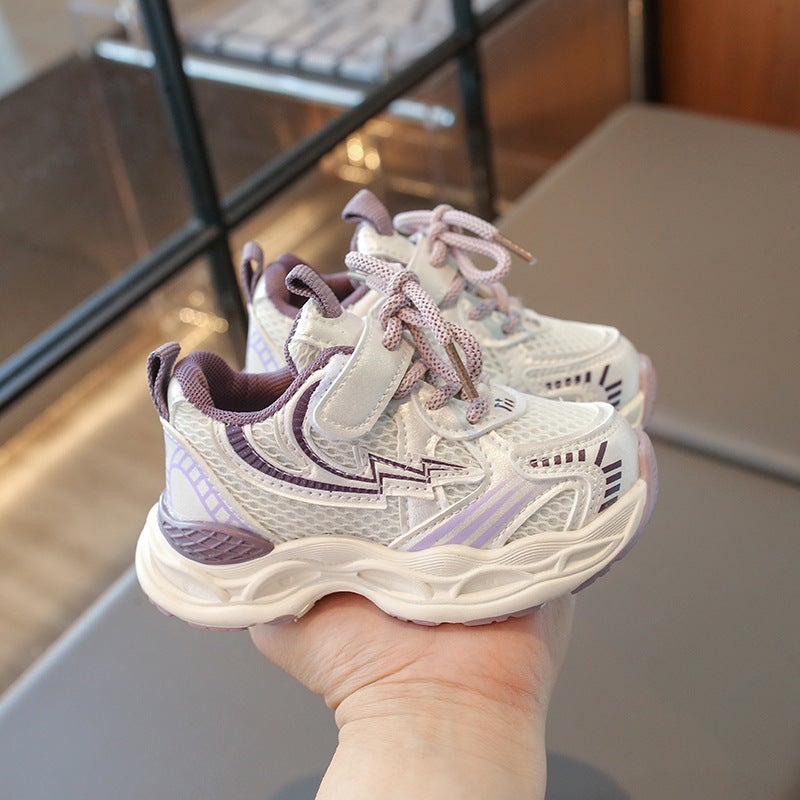 2025 Children'S Sneaker Brand Fashionable Children'S Shoes Boys And Girls Double Net Breathable Running Non-Slip Kindergarten Shoes - Image 1