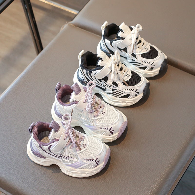2025 Children'S Sneaker Brand Fashionable Children'S Shoes Boys And Girls Double Net Breathable Running Non-Slip Kindergarten Shoes - Image 2