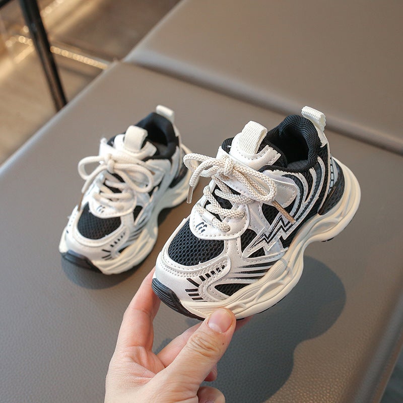 2025 Children'S Sneaker Brand Fashionable Children'S Shoes Boys And Girls Double Net Breathable Running Non-Slip Kindergarten Shoes - Image 4