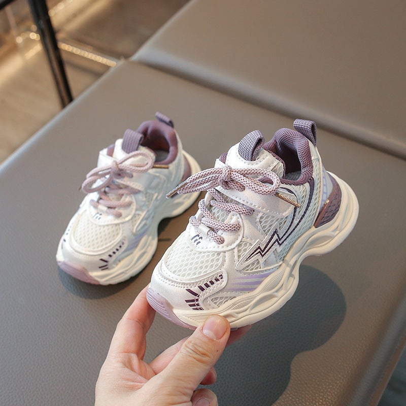 2025 Children'S Sneaker Brand Fashionable Children'S Shoes Boys And Girls Double Net Breathable Running Non-Slip Kindergarten Shoes - Image 5