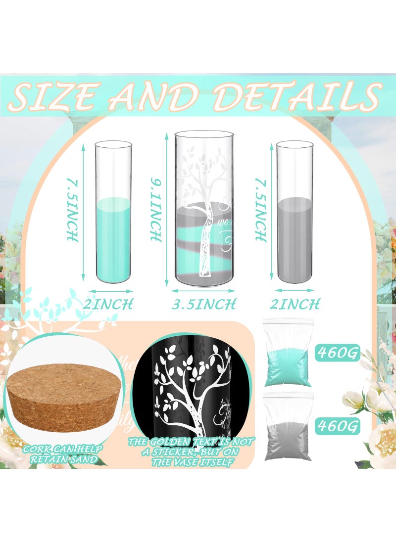 Irenare Irenare Unity Sand for Wedding Ceremony Set Wedding Sand Vase Kit Include Sand Ceremony Vase  Sand  Cork Stopper for Weddings Engagement Anniversary Memorial Bridal Party(Tree)  - Image 3